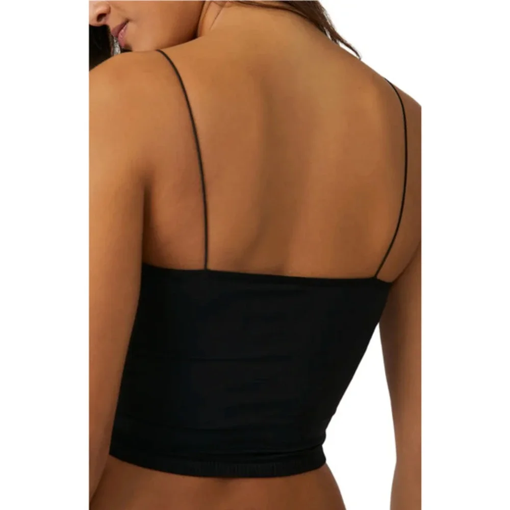 free people intimately‎ black crop cami M/L